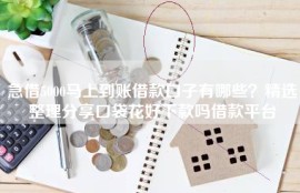 急借5000马上到账借款口子有哪些？精选整理分享口袋花好下款吗借款平台