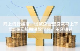 网上借钱被拒，试试这些黑贷款马上下款3000无前期借款平台，不容错过