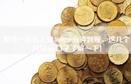 整理一份私人借3000一分钟到账，这几个网贷app口子了解一下！