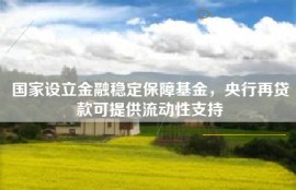 国家设立金融稳定保障基金，央行再贷款可提供流动性支持