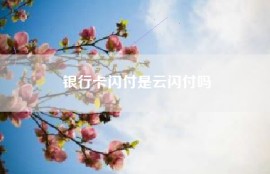 银行卡闪付是云闪付吗