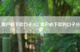 黑户必下款口子2022 黑户必下款的口子分享