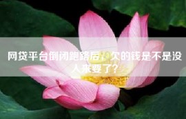 网贷平台倒闭跑路后，欠的钱是不是没人来要了？