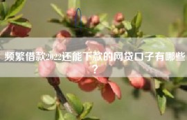 频繁借款2022还能下款的网贷口子有哪些？