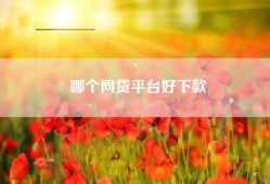 哪个网贷平台好下款