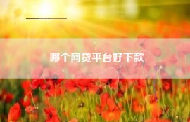 哪个网贷平台好下款