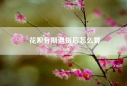 花呗分期退货后怎么算