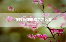 花呗分期退货后怎么算