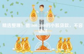 精选整理！借1000-3000的小额贷款，不容错过
