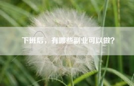 下班后，有哪些副业可以做？
