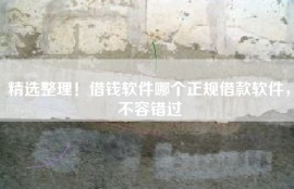 精选整理！借钱软件哪个正规借款软件，不容错过