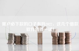 黑户必下款的口子有吗2022，这几个借款软件值得一试！