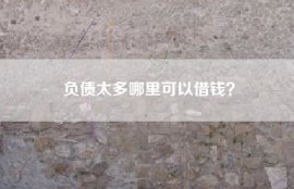负债太多哪里可以借钱？