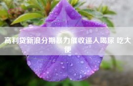 高利贷新浪分期暴力催收逼人喝尿 吃大便