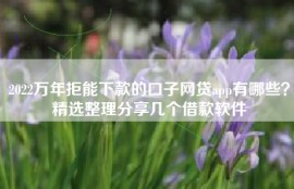 2022万年拒能下款的口子网贷app有哪些？精选整理分享几个借款软件