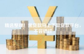 精选整理！黑贷款马上下款贷款平台，不容错过