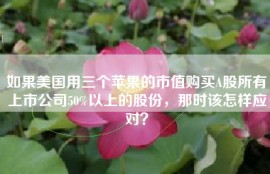 如果美国用三个苹果的市值购买A股所有上市公司50%以上的股份，那时该怎样应对？