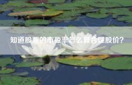 知道股票的市盈率怎么算合理股价？
