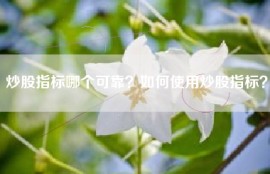 炒股指标哪个可靠？如何使用炒股指标？