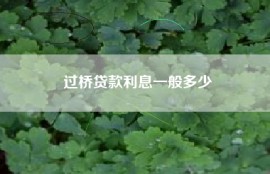 过桥贷款利息一般多少