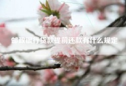 邮政银行贷款提前还款有什么规定