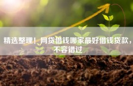 精选整理！网贷借钱哪家最好借钱贷款，不容错过