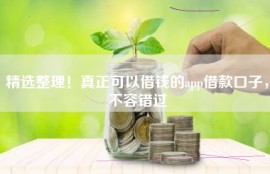 精选整理！真正可以借钱的app借款口子，不容错过