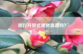 银行开放式理财靠谱吗？