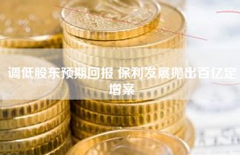 调低股东预期回报 保利发展抛出百亿定增案