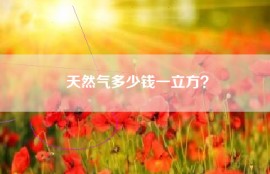 天然气多少钱一立方？