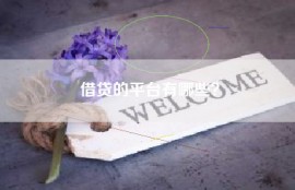 借贷的平台有哪些？