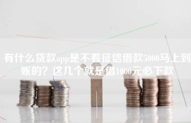 有什么贷款app是不看征信借款5000马上到账的？这几个就是借1000元必下款