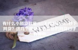 有什么小额贷款是2022无视黑白100%秒下网贷？这几个就是不看征信的网贷口子有哪些