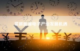 紧抓能源电子产业发展机遇