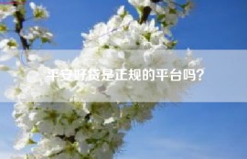平安好贷是正规的平台吗？