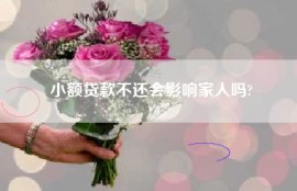 小额贷款不还会影响家人吗?