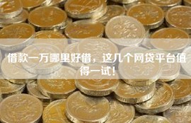 借款一万哪里好借，这几个网贷平台值得一试！