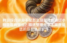 网贷综合评分不足怎么贷款才能通过小额贷款有哪些？精选整理分享不需要征信的贷款借款软件