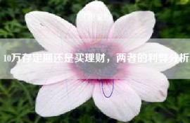 10万存定期还是买理财，两者的利弊分析