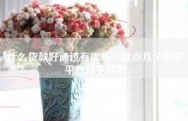什么贷款好通过有哪些？盘点几个网贷平台好下款的