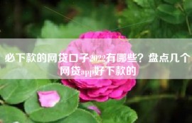 必下款的网贷口子2022有哪些？盘点几个网贷app好下款的