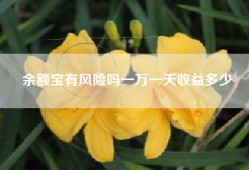 余额宝有风险吗一万一天收益多少