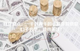 网贷盘点，一千到两千的小额贷款借款口子名单，值得关注！