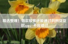 精选整理！借款较多还能通过的网贷贷款app，不容错过
