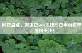 网贷盘点，哪里贷5000块钱网贷平台名单，值得关注！