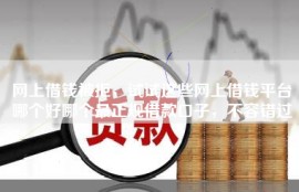 网上借钱被拒，试试这些网上借钱平台哪个好哪个最正规借款口子，不容错过