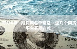 可分36期48期贷款名单精选，这几个网贷平台实测有效！