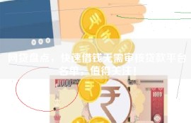 网贷盘点，快速借钱无需审核贷款平台名单，值得关注！