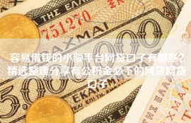 容易借钱的小额平台网贷口子有哪些？精选整理分享有公积金必下的网贷网贷口子