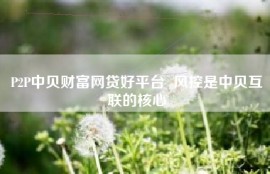 P2P中贝财富网贷好平台  风控是中贝互联的核心